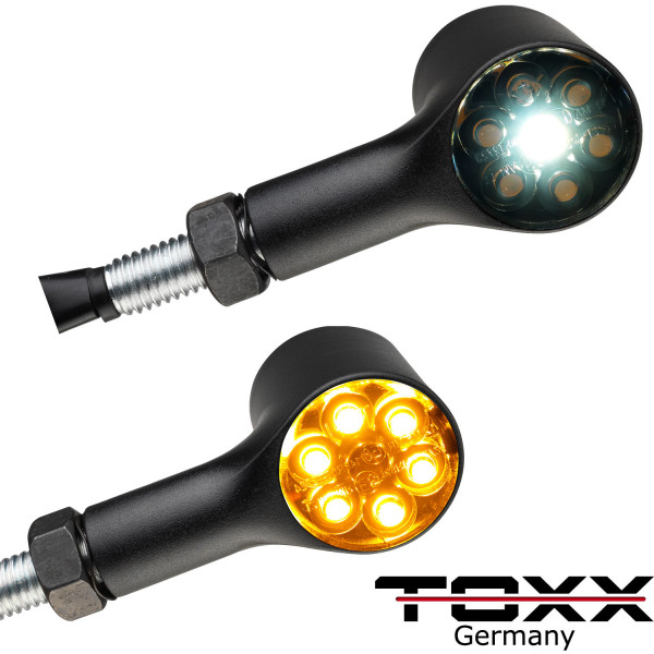Toxx LED Standlicht Blinker + Rücklicht Blinker Bull schwarz getönt