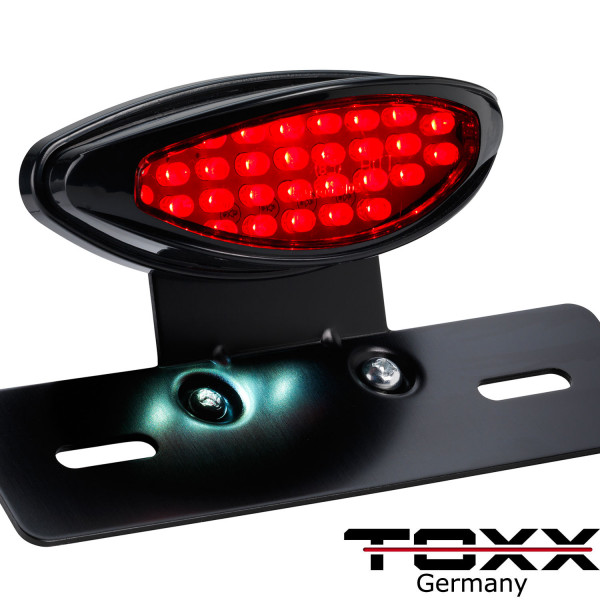 ToXx LED Rücklicht Classic mit schwarzem Kennzeichenträger