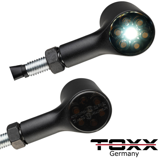 Toxx LED Standlicht Blinker + Rücklicht Blinker Bull schwarz getönt