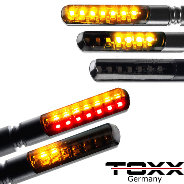 ToXx LED Blinker + Rücklicht Blinker Sequentiell Blade schwarz getönt