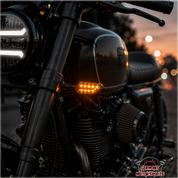 LED Blinker Paco schwarz getönt 4er Set