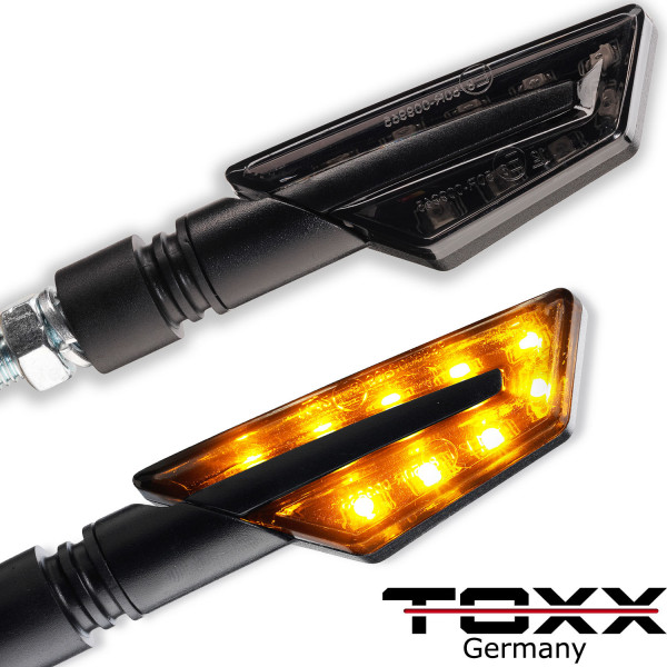 LED Blinker + Rücklicht/Blinker Paco schwarz getönt Set