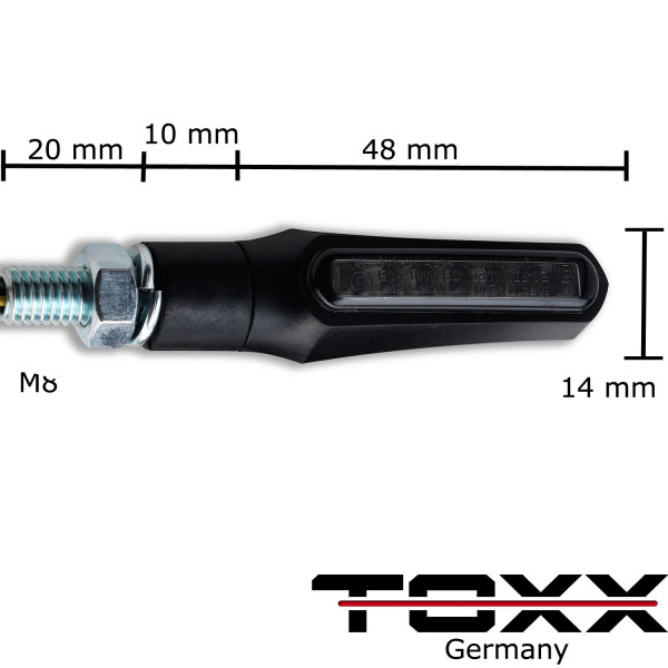 ToXx LED Standlicht Blinker + 3in1 Rücklicht Blinker Shark schwarz getönt