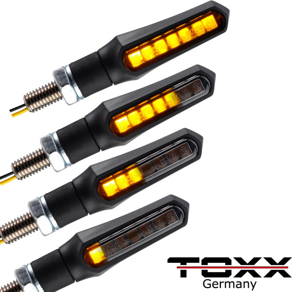 ToXx LED Blinker Lauflicht X1 Sequentiell schwarz getönt