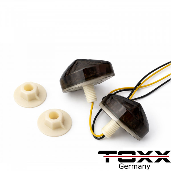 LED Blinker für Verkleidung passend für Honda Motorrad Modelle schwarz getönt