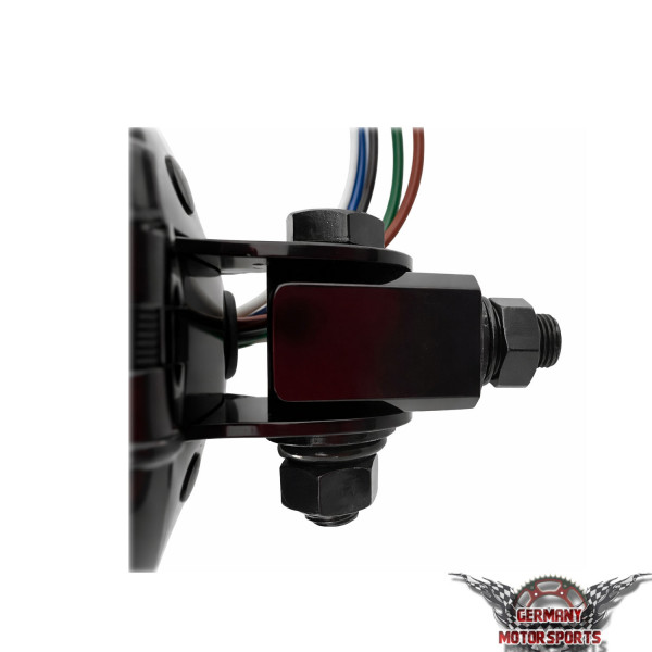ToXx Motorrad Scheinwerfer Bates Style schwarz klar