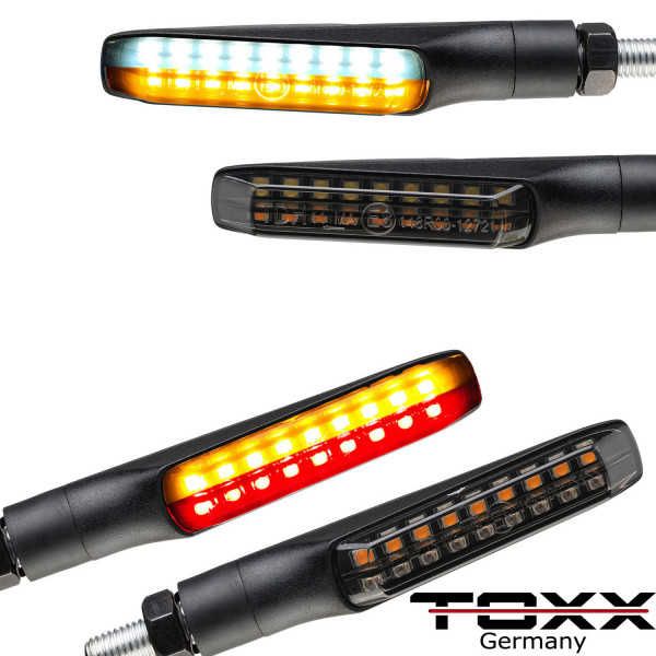 ToXx LED Standlicht Blinker + Rücklicht Blinker Flat schwarz getönt