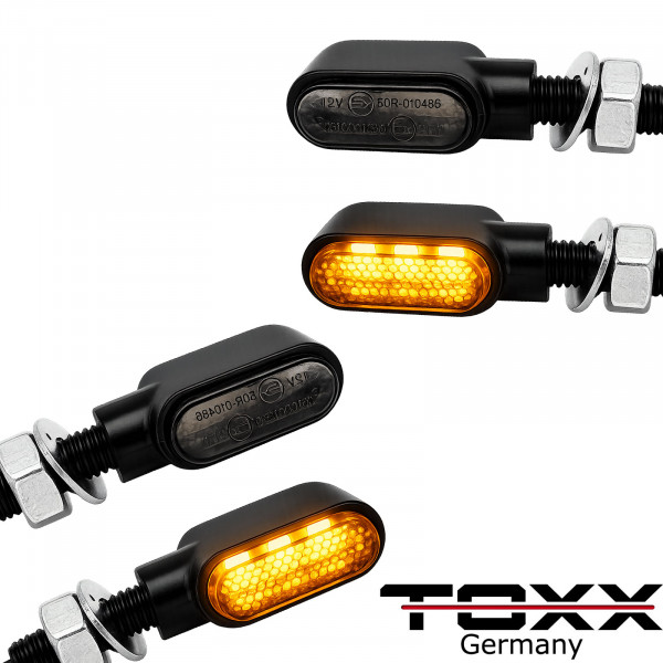 LED Blinker MT-X2 getönt schwarz 4er Set