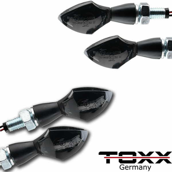 ToXx LED Blinker Spade schwarz getönt 4er Set