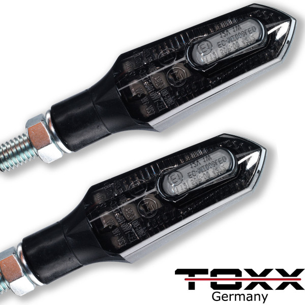ToXx 3in1 LED Rücklicht Blinker Arrow schwarz getönt