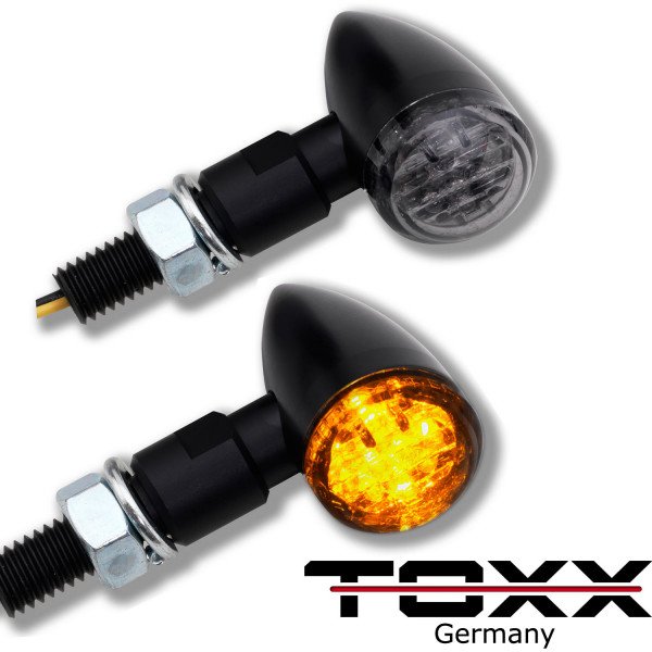 LED Blinker Bullet LB schwarz getönt 4er Set