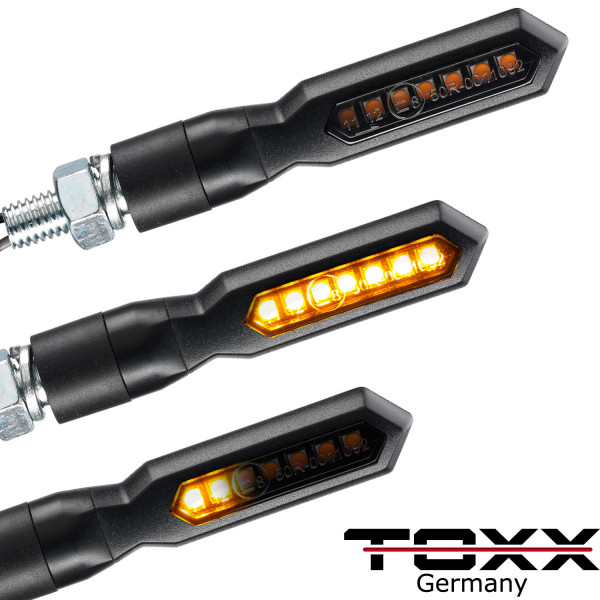 Spec-X LED-Blinker Noquattro Schwarz 10 mm Lang Paar