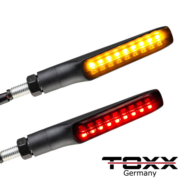 ToXx LED Standlicht Blinker + Rücklicht Blinker Flat schwarz getönt