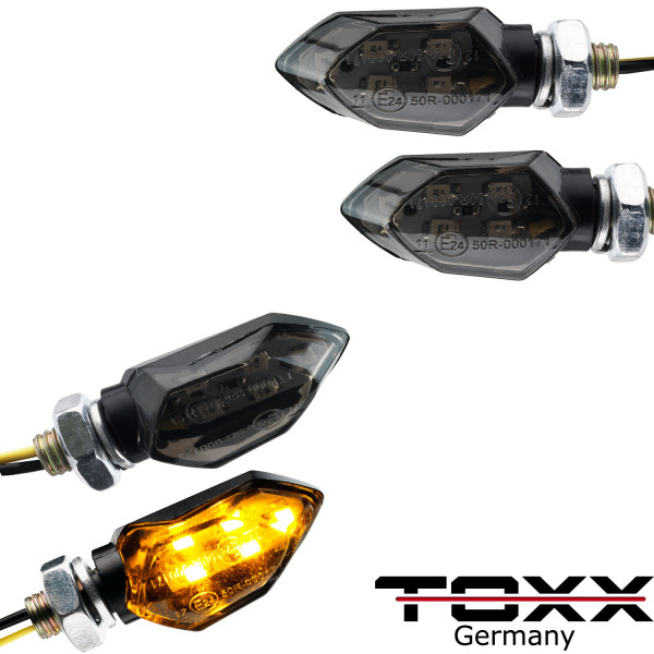 ToXx LED Blinker Tight schwarz getönt 4er Set