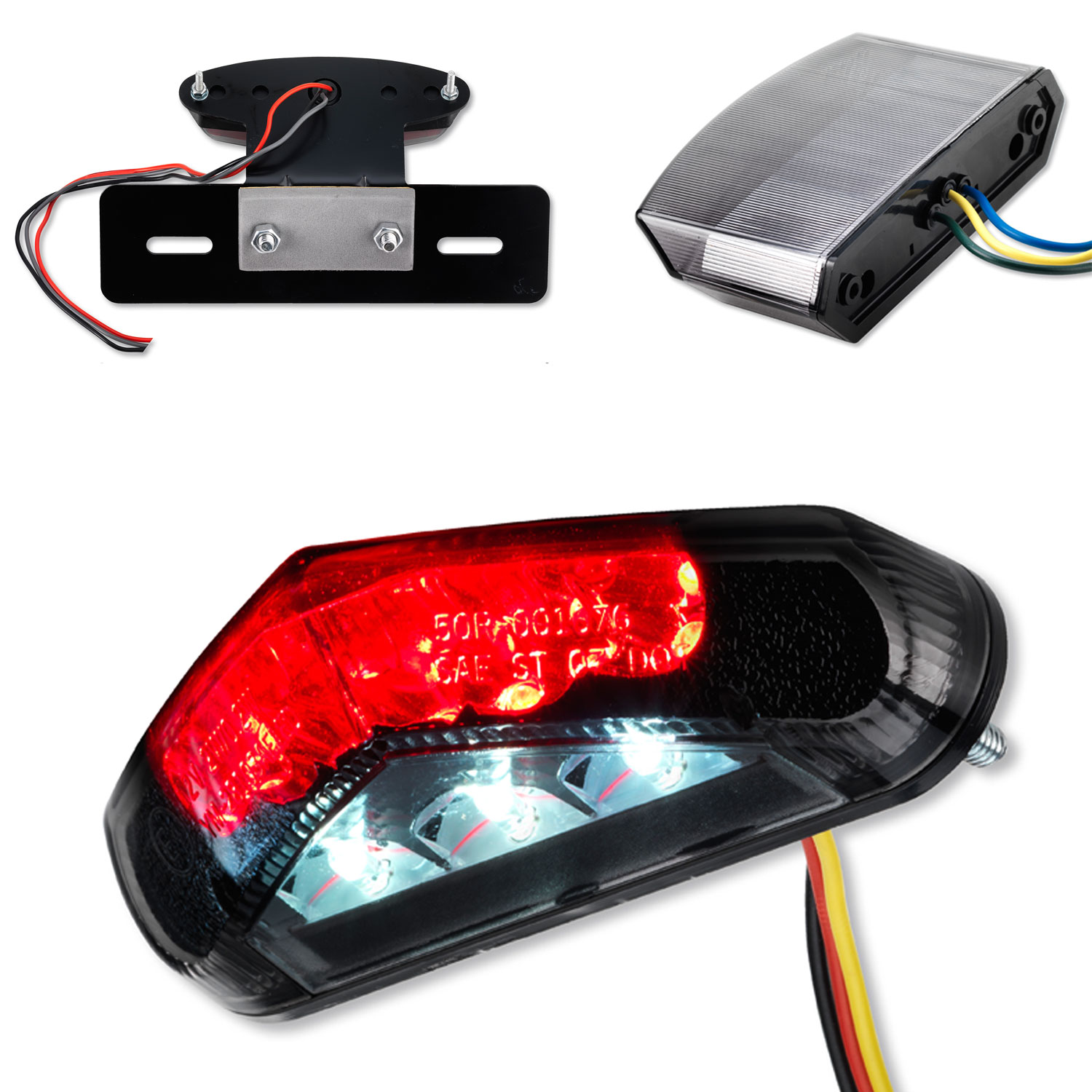 Acerbis Universal LED, Rücklicht / Motorrad Kennzeichenhalter ab