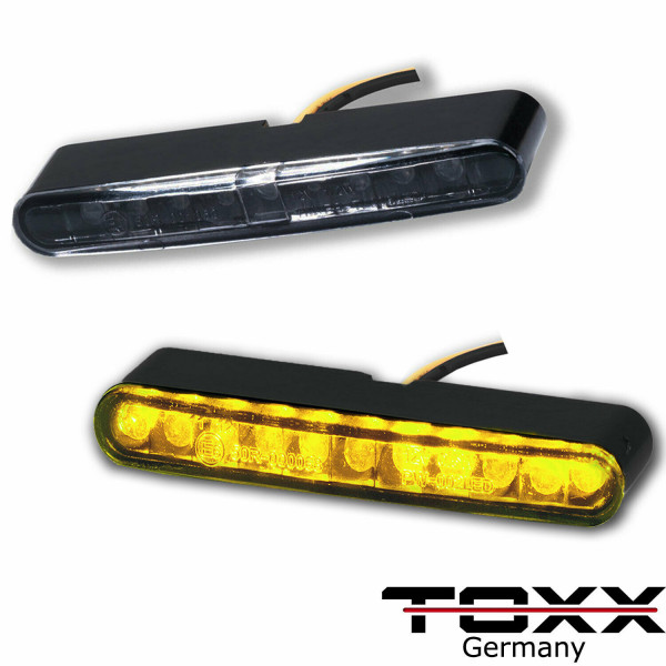 ToXx LED Blinker + Rücklicht Stripe schwarz getönt