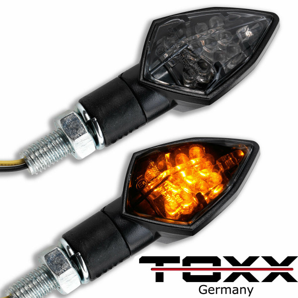 ToXx LED Blinker Rock schwarz getönt 4er Set