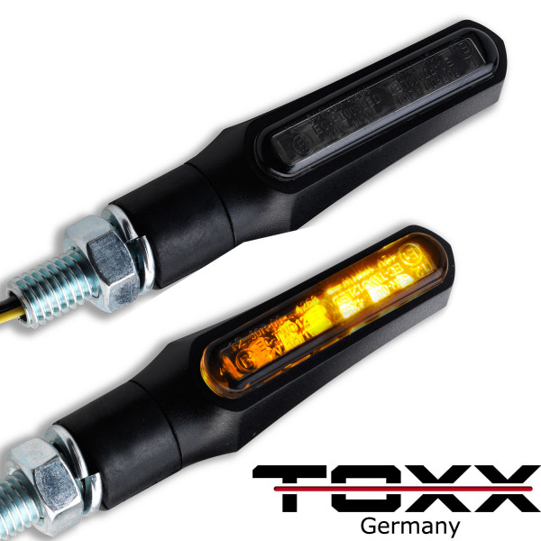 ToXx LED Blinker Shark X1 schwarz getönt, Blinker LED / Halogen, Blinker