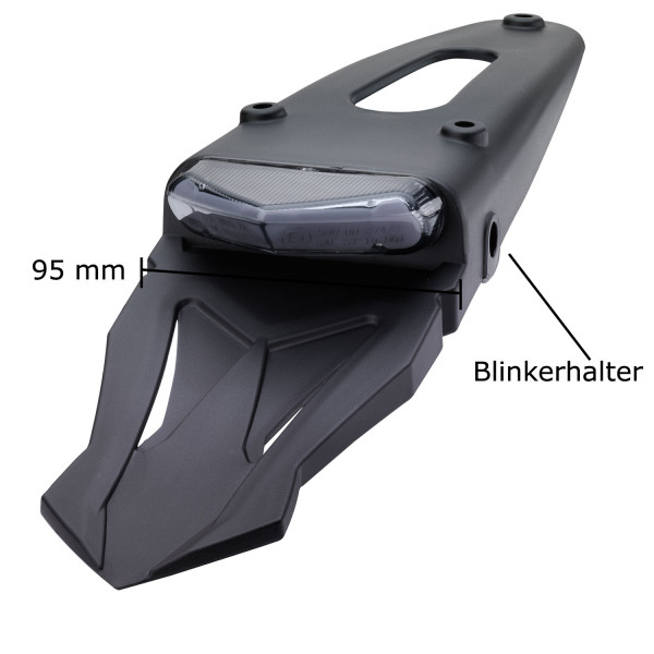 ToXx LED Rücklicht Triangle Stealth schwarz getönt mit Halter