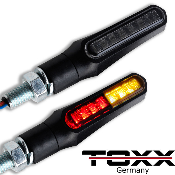 ToXx 3in1 LED Rücklicht Blinker Shark X1 schwarz getönt