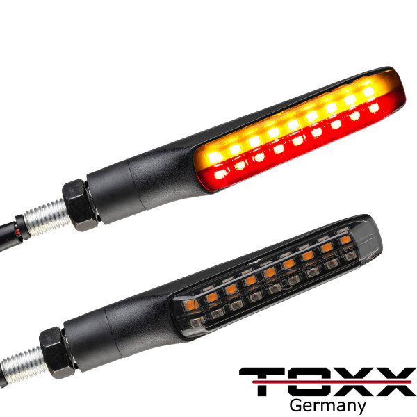Toxx LED Rücklicht Blinker Flat schwarz getönt
