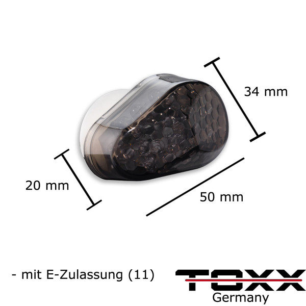 ToXx Led Verkleidungsblinker Kawasaki Motorrad schwarz getönt ZX6R ZX9R ZX12R