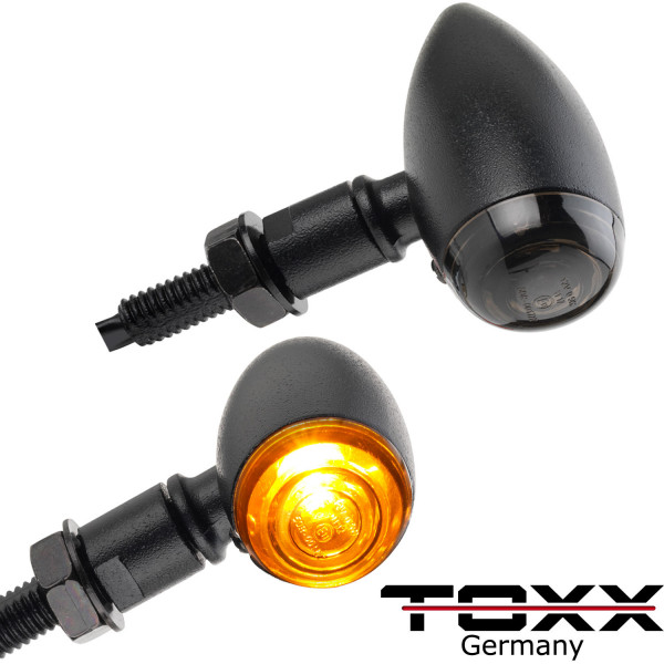 ToXx Halogen Blinker Bullet schwarz getönt