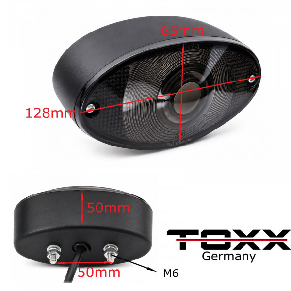 LED Rücklicht Cat Eye II schwarz getönt