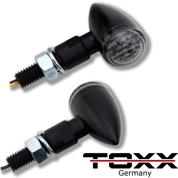 LED Blinker Bullet LB schwarz getönt 4er Set