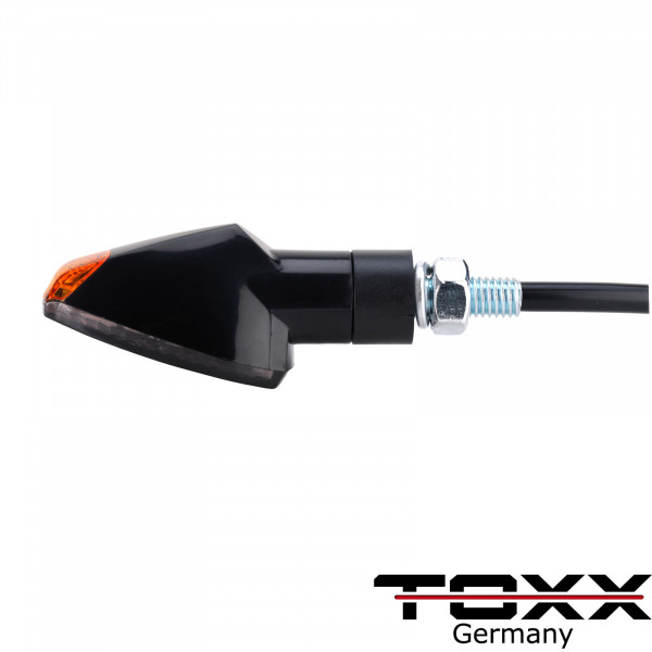 LED Blinker Peak schwarz kurz smoke Set 4er Set