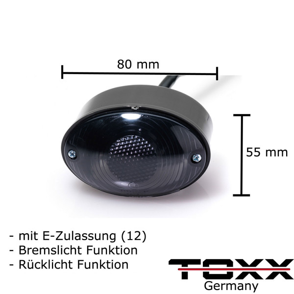 ToXx Rücklicht Cateye schwarz getönt