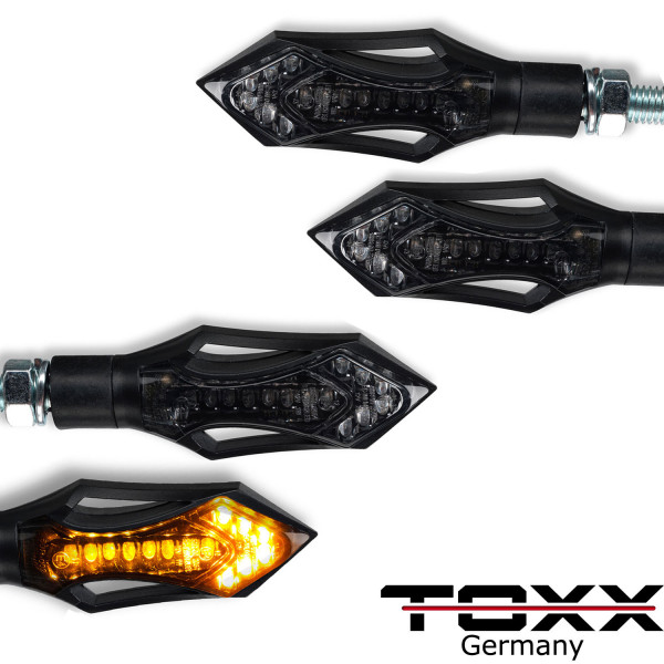 LED Blinker Rush schwarz getönt 4er Set