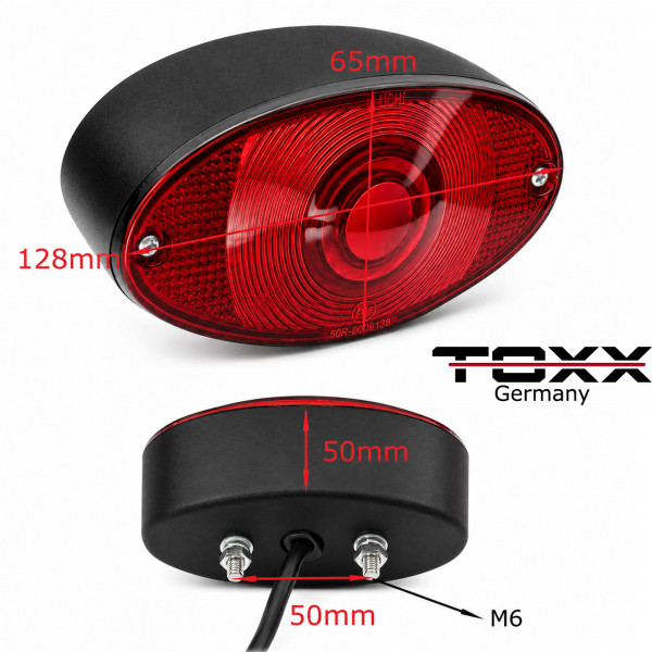 LED Rücklicht Cat Eye II schwarz rot