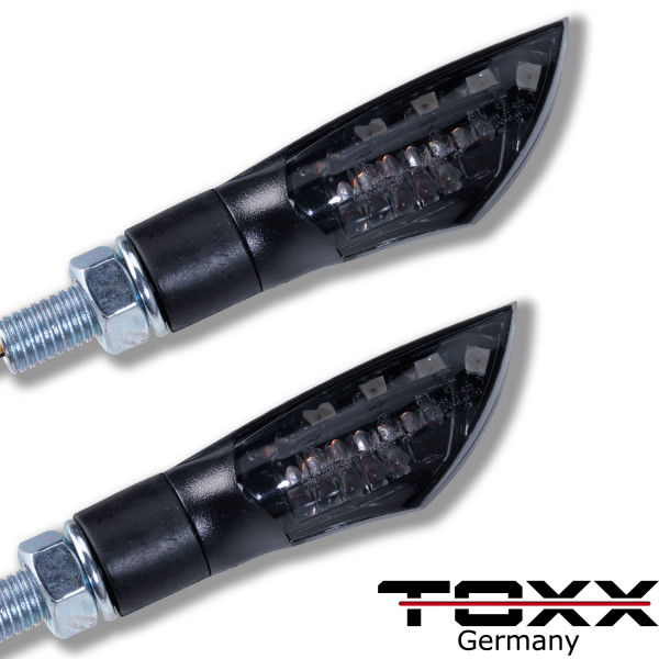 ToXx 3in1 LED Rücklicht Blinker Dual schwarz getönt