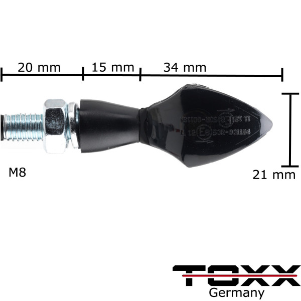 ToXx LED Blinker Spade schwarz getönt