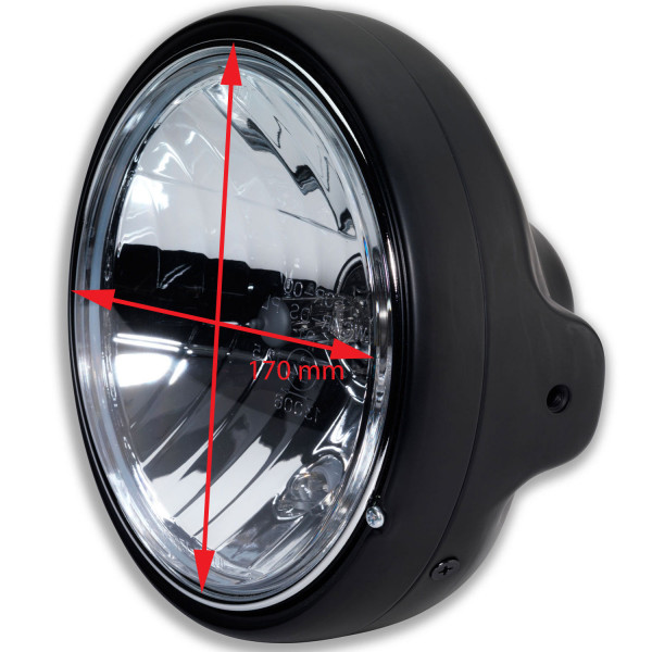 ToXx Motorrad Scheinwerfer British Style 7 Zoll