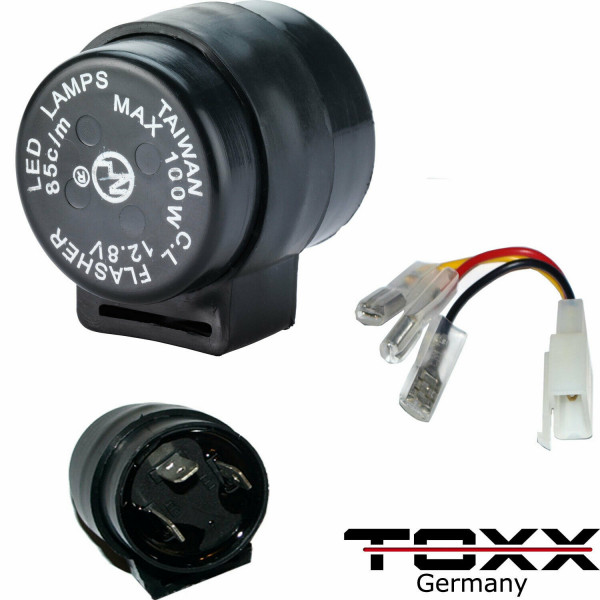 ToXx Universal LED Blinkrelais 3 Polig rund 1-84W