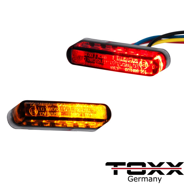 Toxx LED Rücklicht Blinker Shorty schwarz getönt