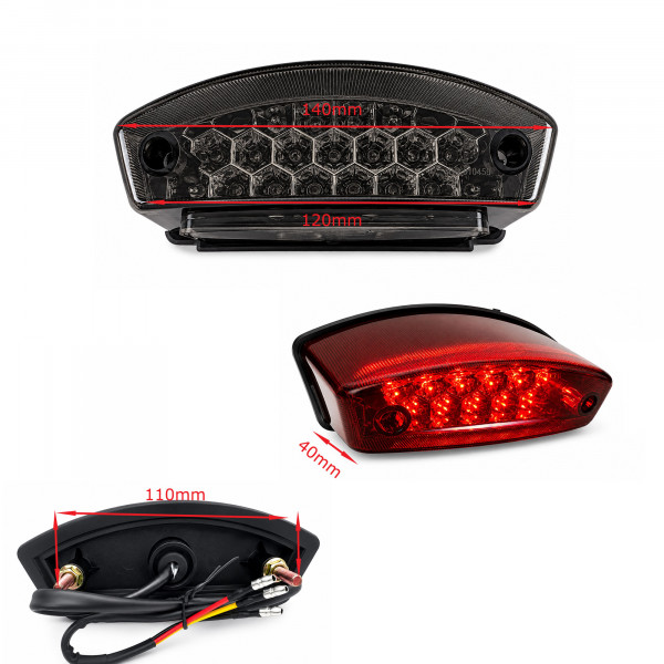 LED Rücklicht HexaGlow schwarz getönt
