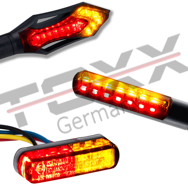 12v Motorrad Rücklichter Led Motorrad Bremslicht ATV Rücklicht Motorrad  Stop Blinker Blinker