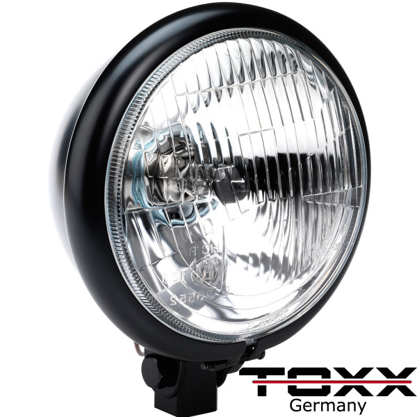 ToXx Motorrad Scheinwerfer Bates Style Schwarz