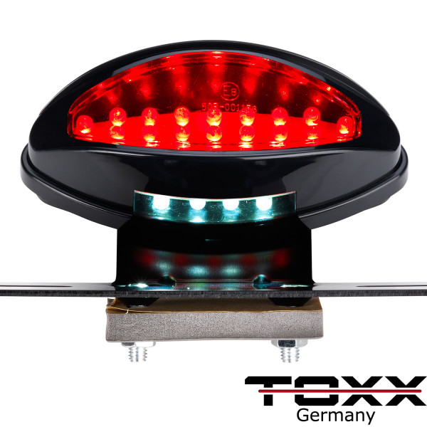 ToXx LED Rücklicht Classic mit schwarzem Kennzeichenträger