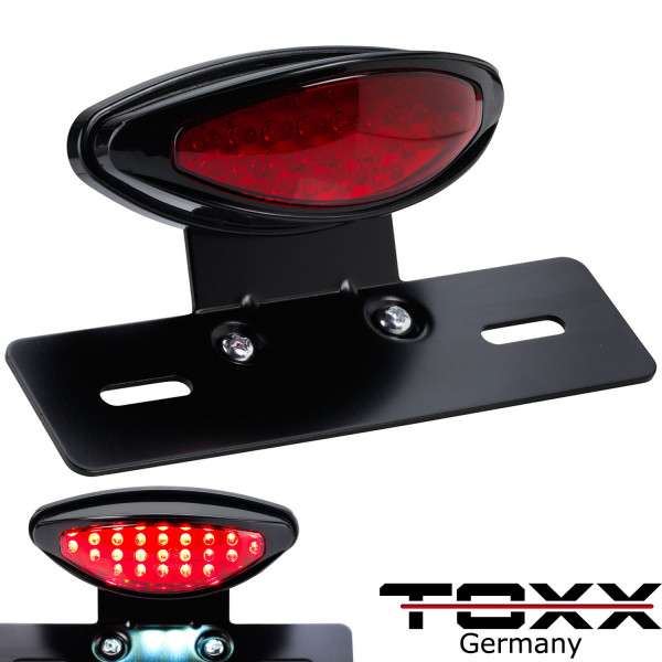 ToXx LED Rücklicht Classic mit schwarzem Kennzeichenträger