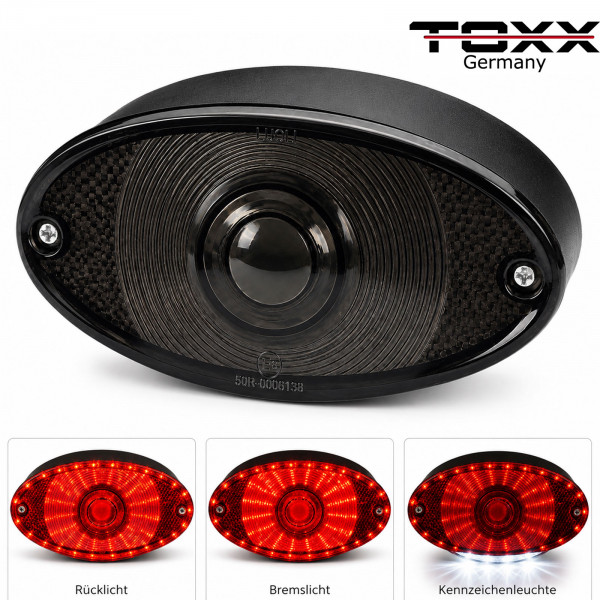 LED Rücklicht Cat Eye II schwarz getönt