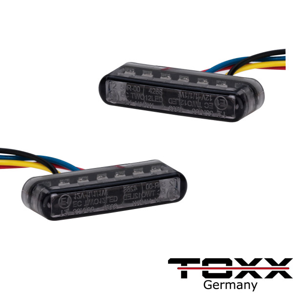 Toxx LED Rücklicht Blinker Shorty schwarz getönt