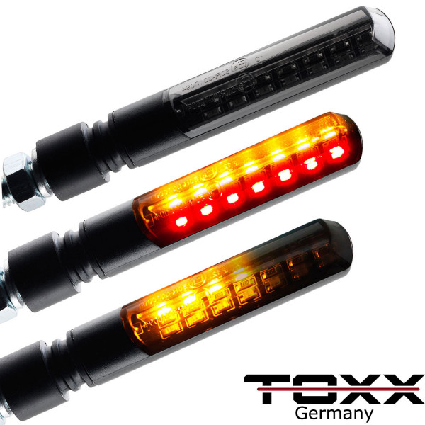 ToXx LED Blinker + Rücklicht Blinker Sequentiell Blade schwarz getönt