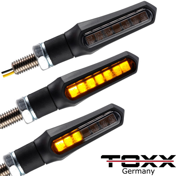 ToXx LED Blinker Lauflicht X1 Sequentiell schwarz getönt