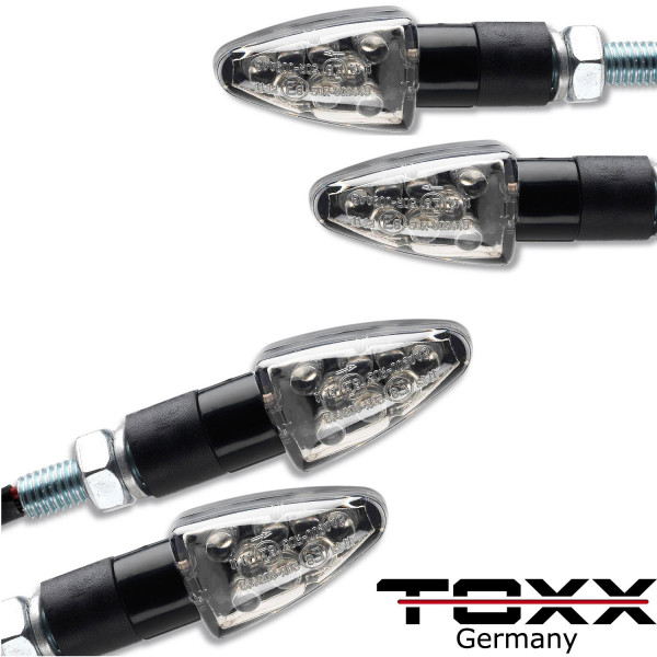 ToXx LED Blinker Wizzard schwarz klar 4er Set