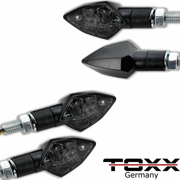 ToXx LED Blinker Rock schwarz getönt 4er Set