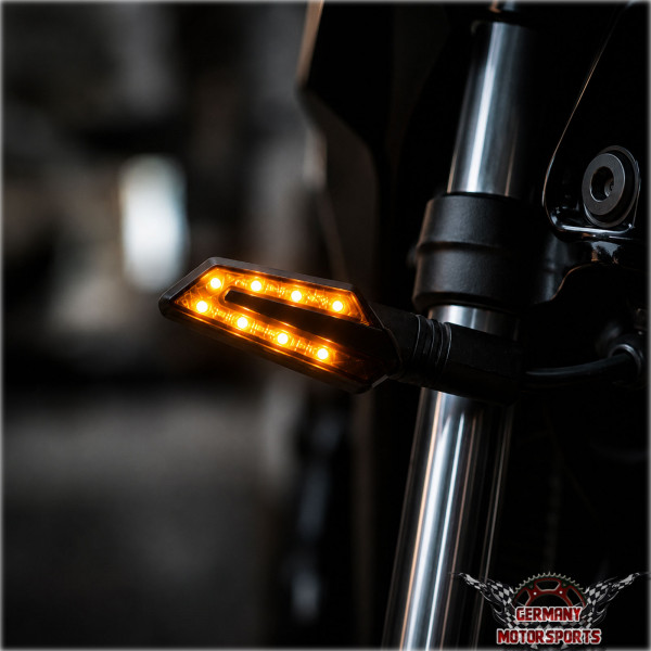 LED Blinker Paco schwarz getönt 4er Set